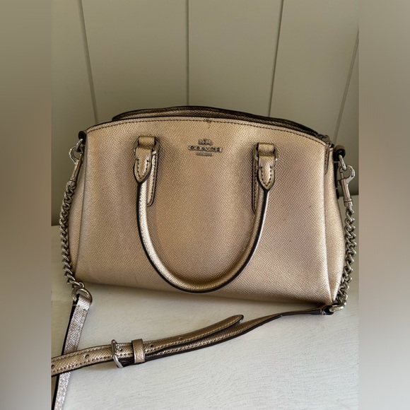 Coach Mini Sage Purse - Metallic Rose - Picture 1 of 15